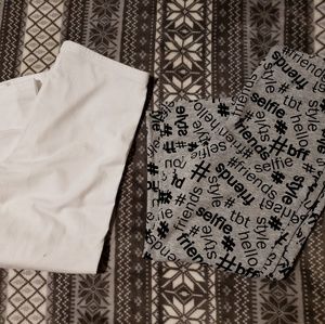 2 pair cropped leggings